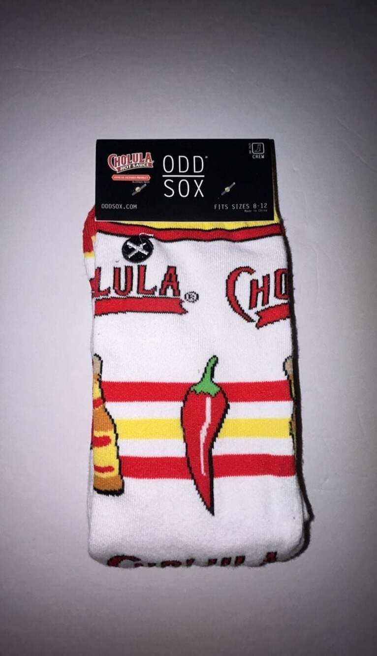 Odd Sox Cholula Hot Sauce Novelty Crew Socks